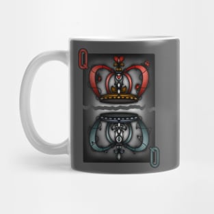 Queen Of Hearts And Queen Of Diamonds Tattoo Mug